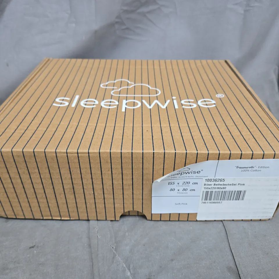 BOXED SLEEPWISE DOVEY COVER AND PILLOW CASE IN PINK