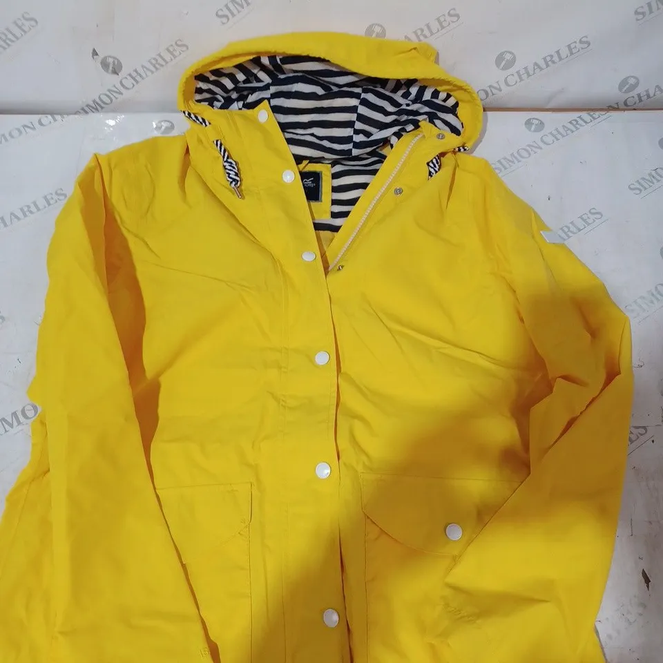 REGATTA YELLOW WATERPROOF COAT - UK 14 