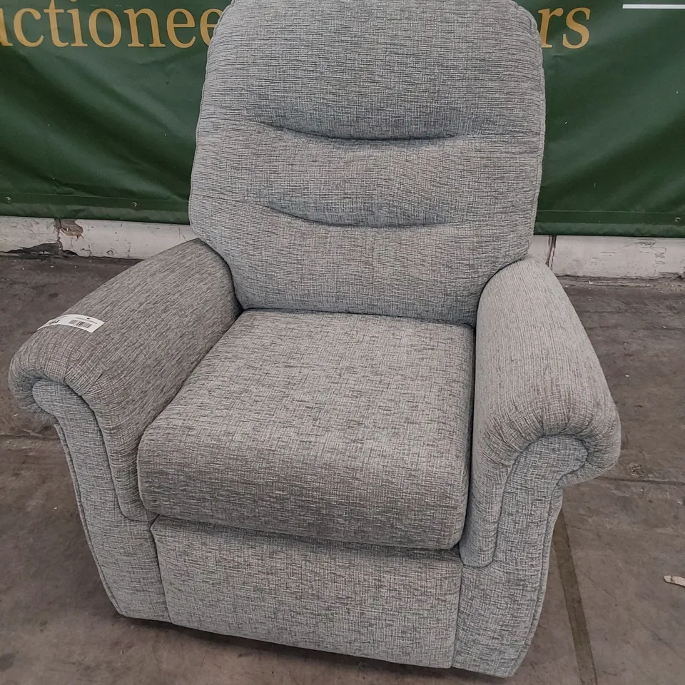 QUALITY BRITISH DESIGNER G PLAN EASY CHAIR GREY FABRIC 