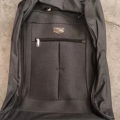 UNBOXED KEPLIN LUGG LIGHTWEIGHT DESIGN TRAVEL SUITCASE MEDIUM SIZE WITH WHEELS BLACK COLOUR 