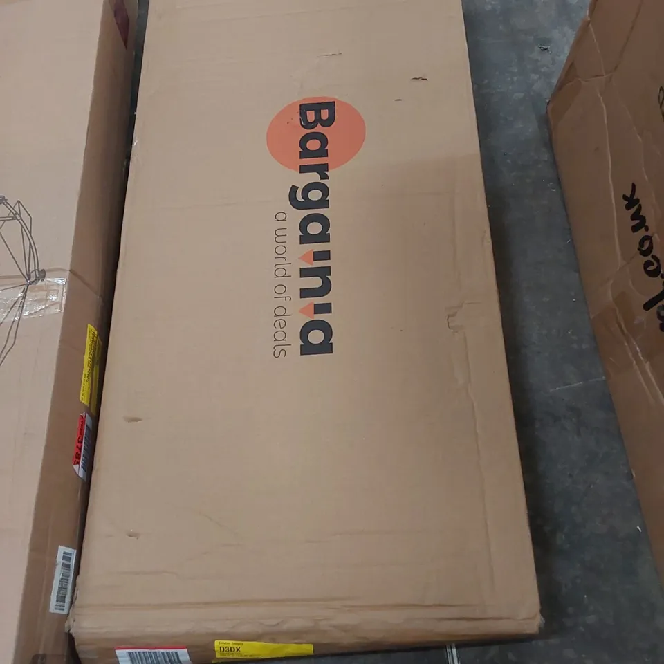 BOXED DELUXE FABRIC PADDED FOLDING CHAIR - GREY  (1 BOX)