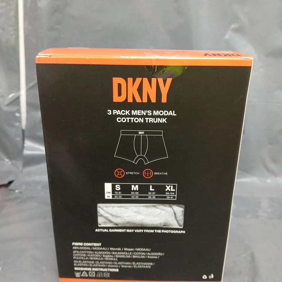 DKNY LAWRENCE MODAL COTTON 3 PACK TRUNKS SIZE XL