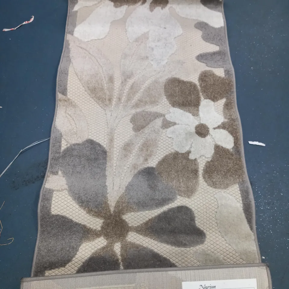 NOURISON TEXTURED FLORAL INDOOR & OUTDOOR RUG 70 X 150