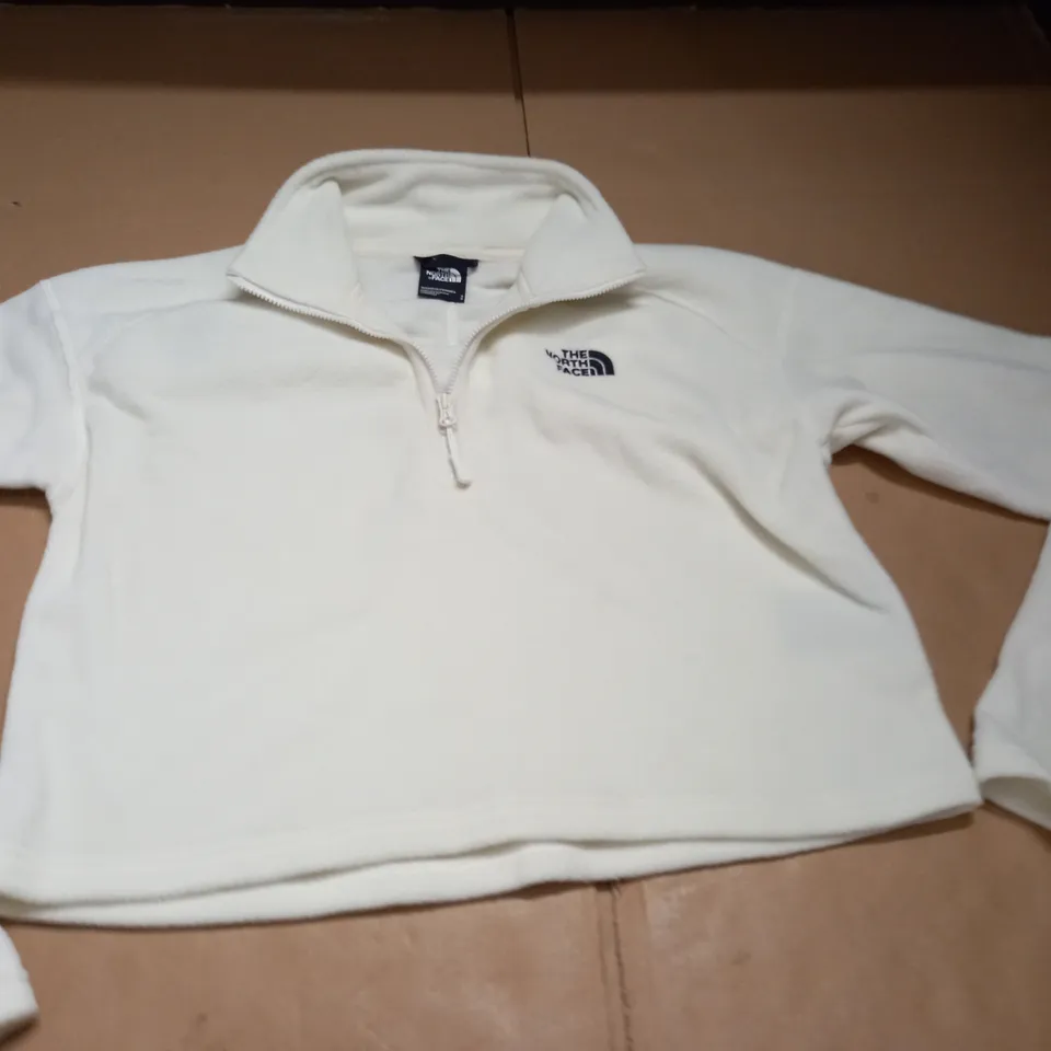 NORTH FACE CROPPED WOMENS FLEECE IN CREAM - S/P
