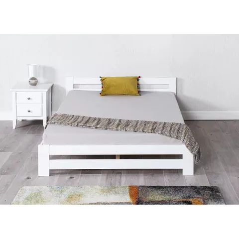 BOXED NIKOLAS BED FRAME - 4FT SMALL DOUBLE, WHITE (1 BOX)