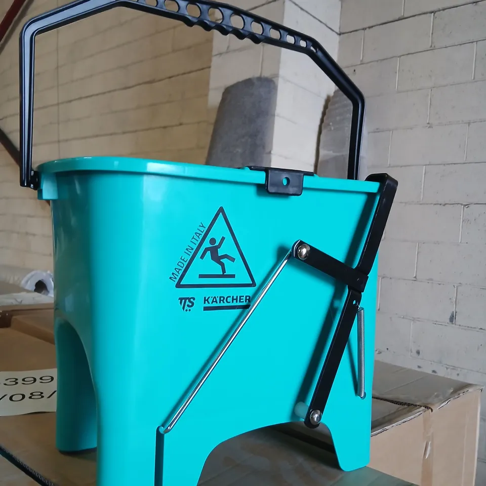 BRAND NEW KÄRCHER MOP BUCKET WITH WRINGER – TURQUOISE (MADE IN ITALY)