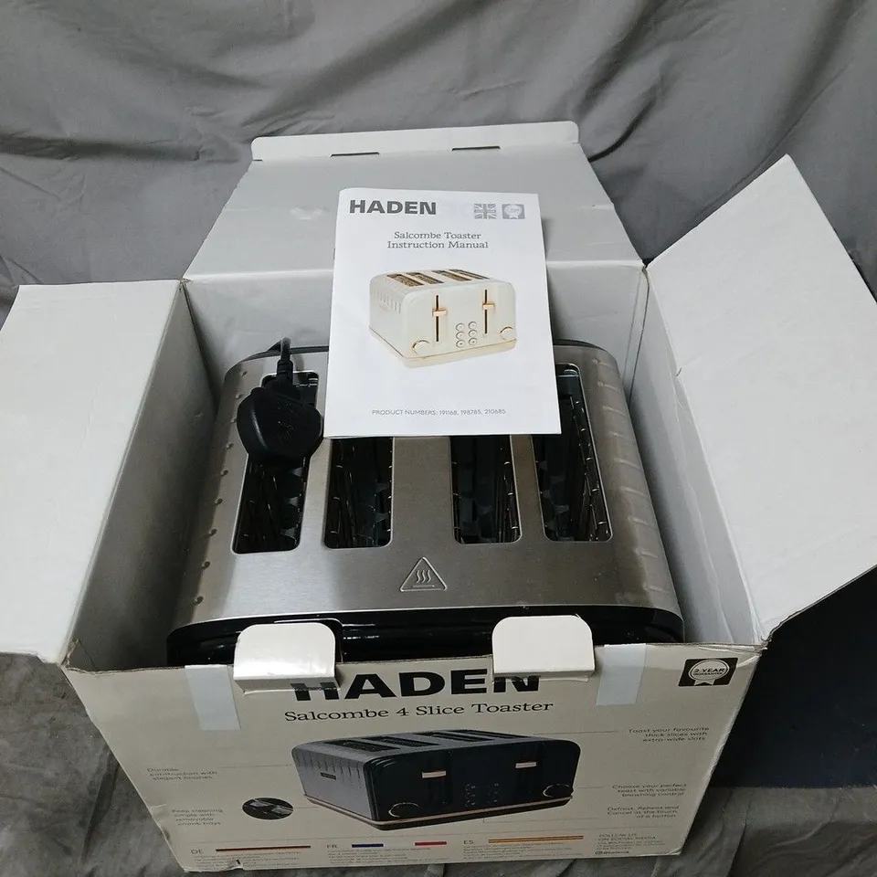 HADEN SALCOMBE 4 SLICE TOASTER BOXED 
