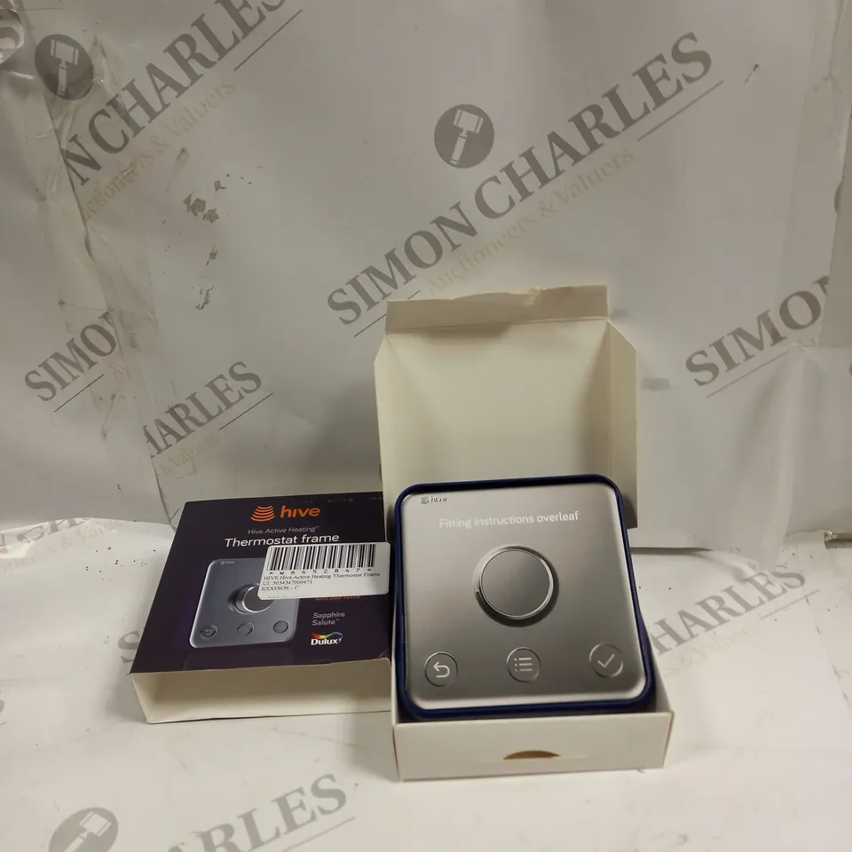 BOXED HIVE THERMOSTAT FRAME IN SAPPHIRE 