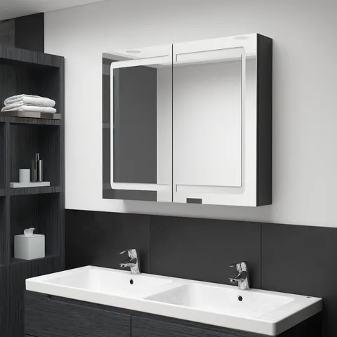 BOXED METRO LANE LED BATHROOM MIRROR CABINET SHINING WHITE 80 X 12 X 68