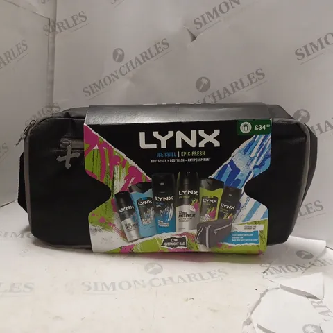 LYNX OVERNIGHT BAG -BODYSPRAY-BODYWASH - ANTIPERSPIRANT