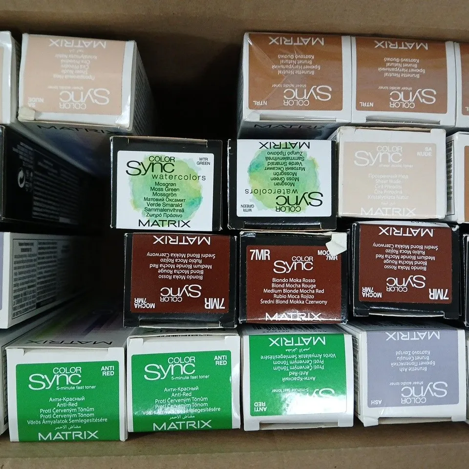 BOX OF APPROXIMATELY 20 ASSORTED MATRIX SO COLOUR SYNC PRODUCTS
