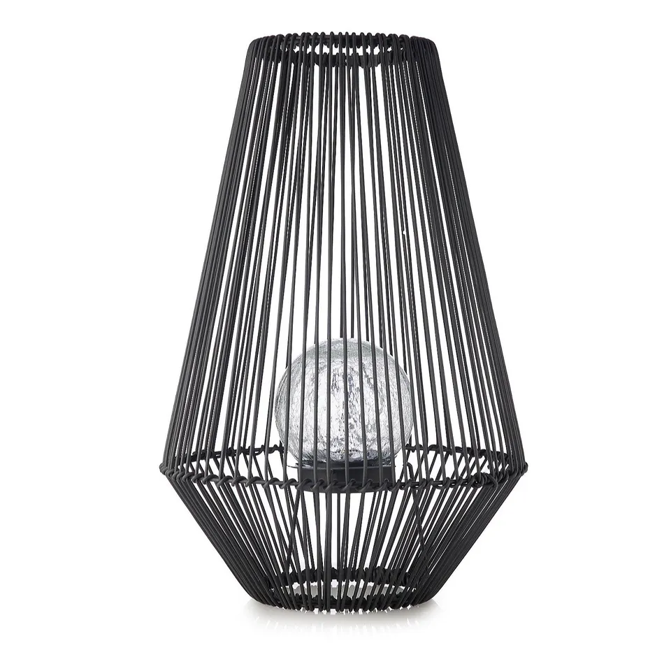 MY GARDEN STORIES 46CM BLACK WIRE GLOBE LANTERN