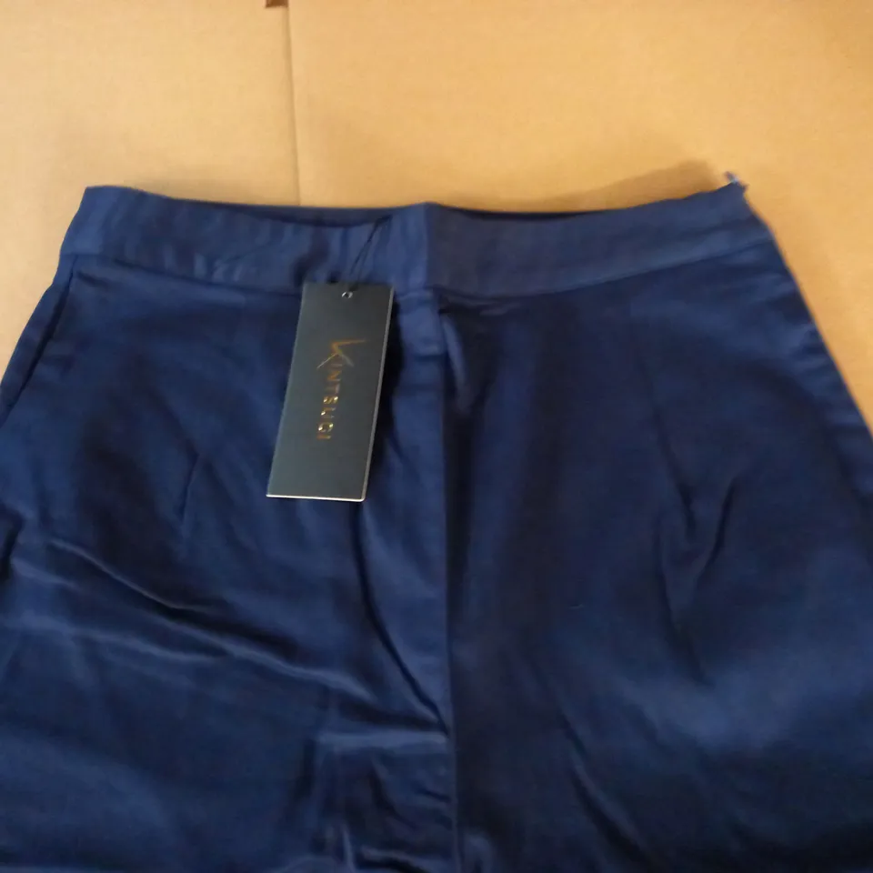 KINTSUGI NAVY TROUSERS WITH SIDE ZIP - 8