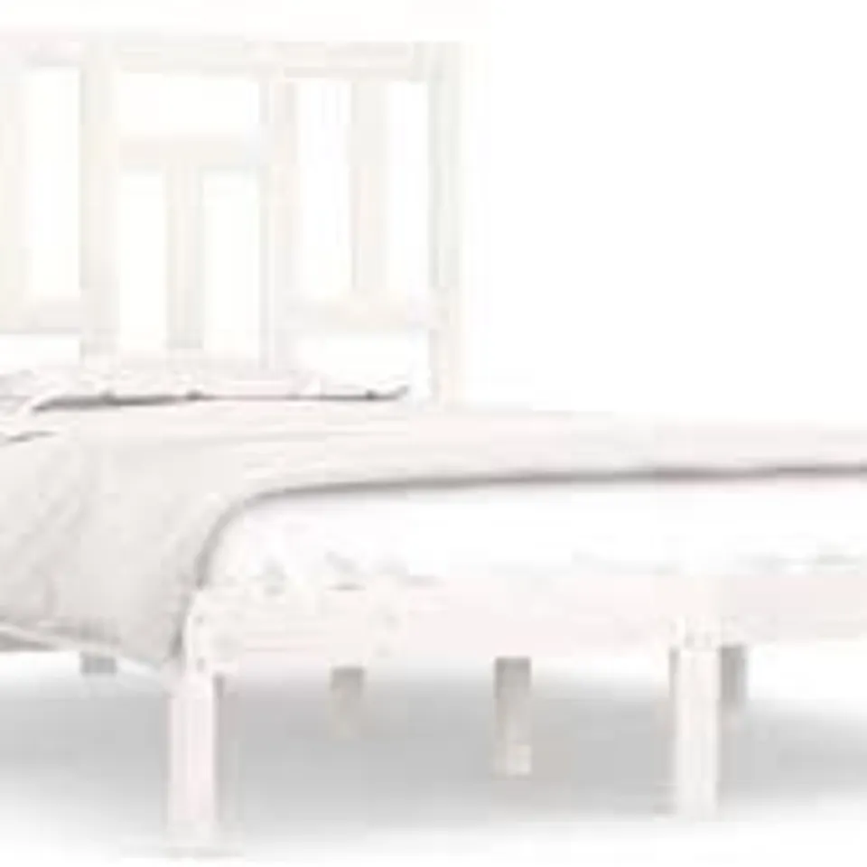 BOXED SOLID WOOD BED FRAME - SIZE UNSPECIFIED (2 BOXES)