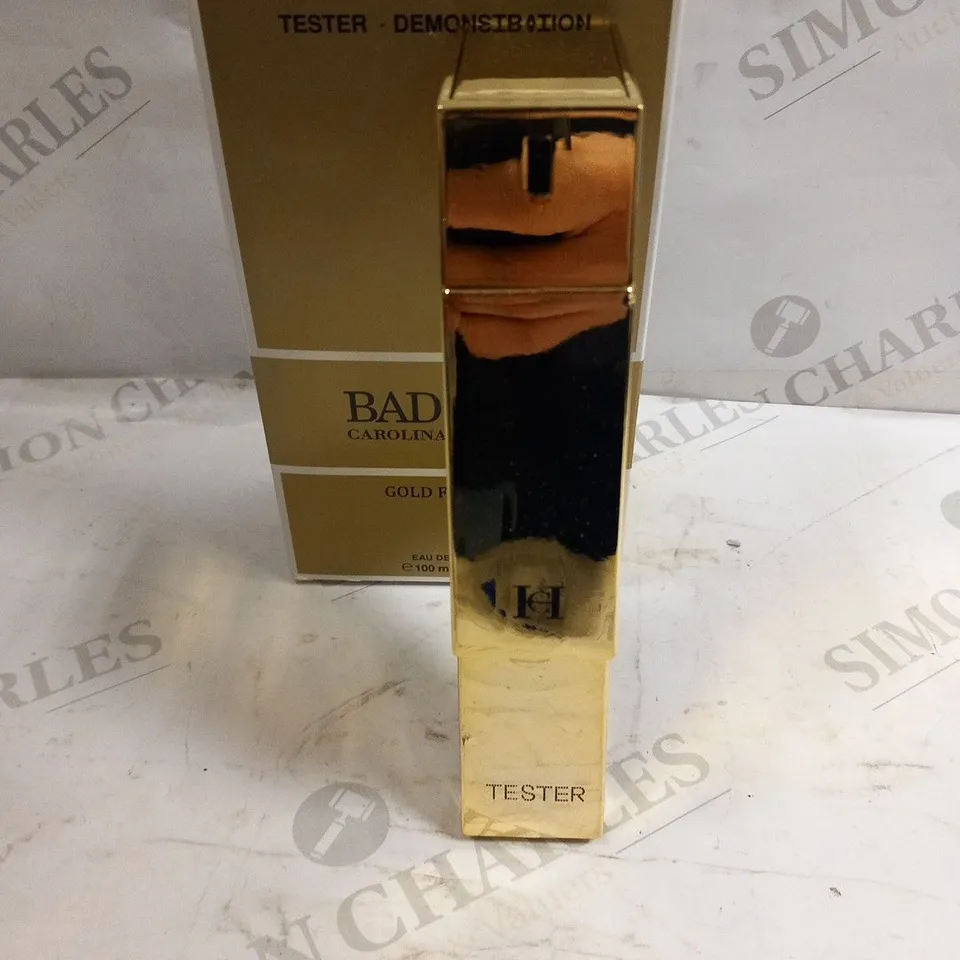 CAROLINA HERRERA BAD BOY GOLD FANTASY EAU DE PARFUM 100ML TESTER BOTTLE