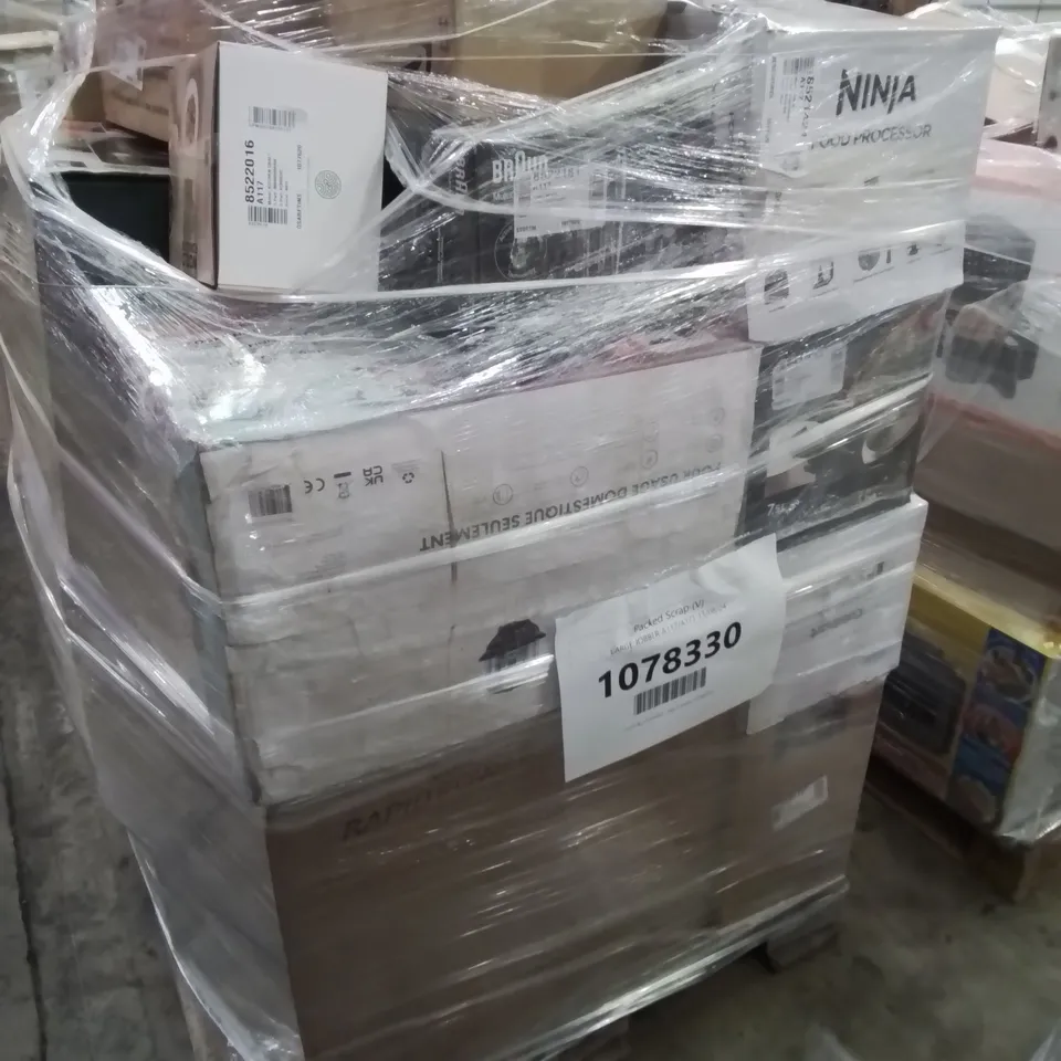 PALLET OF APPROXIMATELY 26 UNPROCESSED RAW RETURN HOUSEHOLD AND ELECTRICAL GOODS TO INCLUDE;