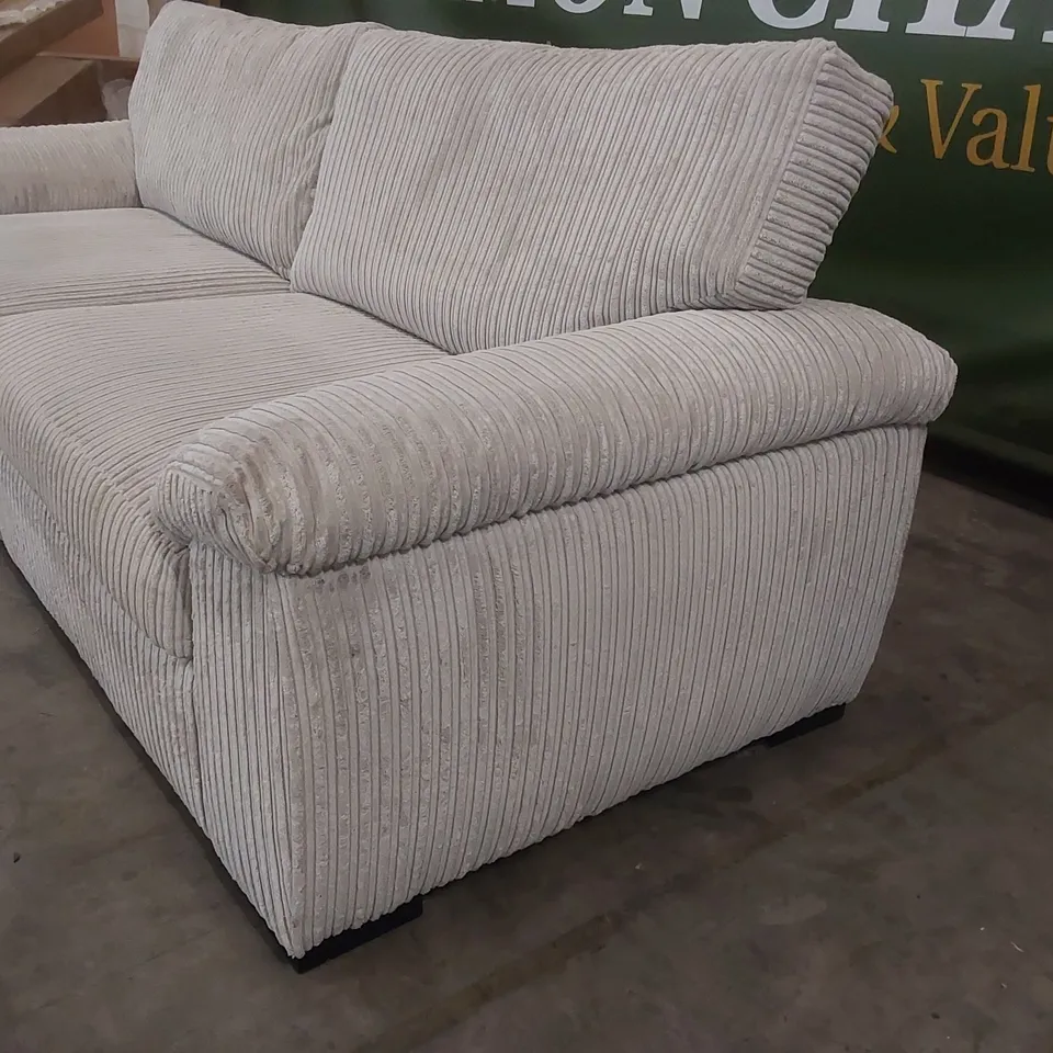 QUALITY DESIGNER AMALFI 4 SEATER FABRIC UPHOLSTERED SOFA