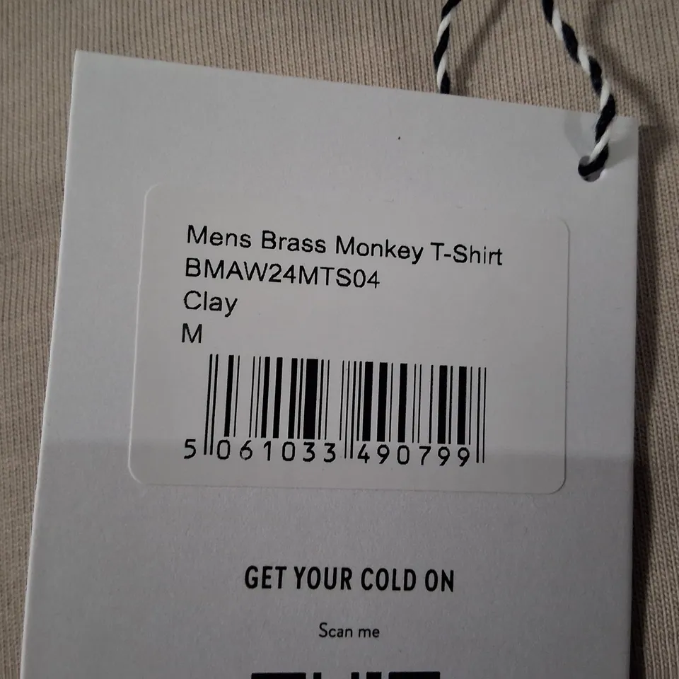 BOX CONTAINING APPROXIMATELY 10 BRASS MONKEY MEN'S T-SHIRT – CLAY, SIZE M (UK) WITH TAG