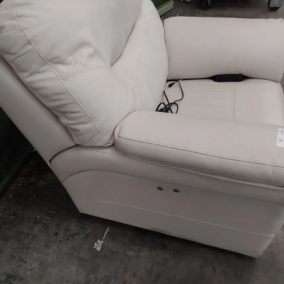 QUALITY BRITISH DESIGNER G PLAN WASHINGTON POWER RECLINING EASY CHAIR KENSINGTON CHALK LEATHER 
