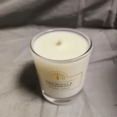 PATCHOULI & CEDARWOOD SOY WAX CANDLE – 170ML- BOXED 