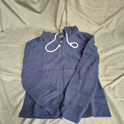 HOLLISTER SOFT ZIP UP HOODIE IN NAVY SIZE S