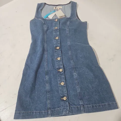 NOBODYS CHILD HARVEY FITTED DENIM MINI DRESS - UK 8