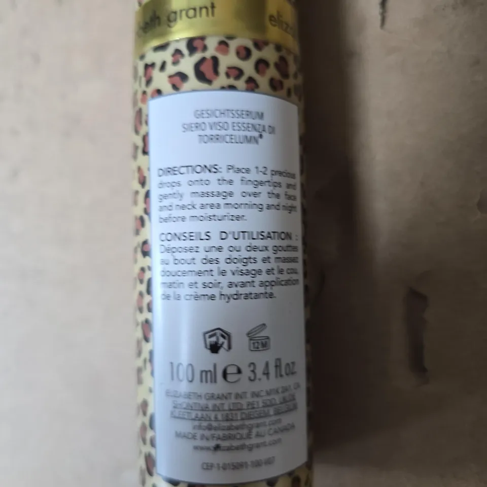 ELIZABETH GRANT SUPREME ESSENCE OF TORRICELLUM SERUM – 2 X 100 ML LEOPARD PRINT TUBES