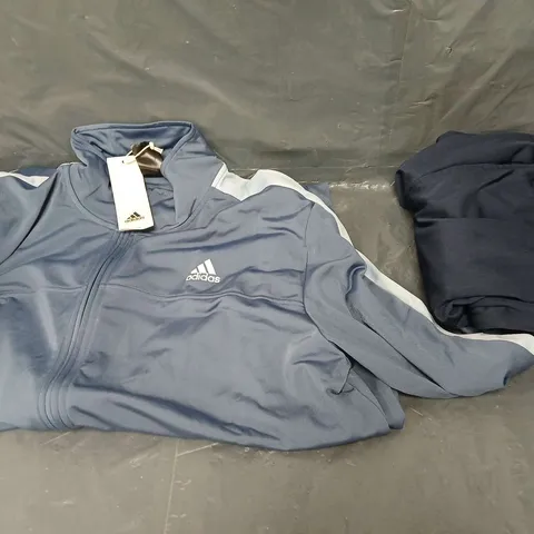 ADIDAS SPORTSWEAR MENS SMALL LOGO TRICO COLOURBLOCK TRACKSUIT - BLUE/NAVY - XL 