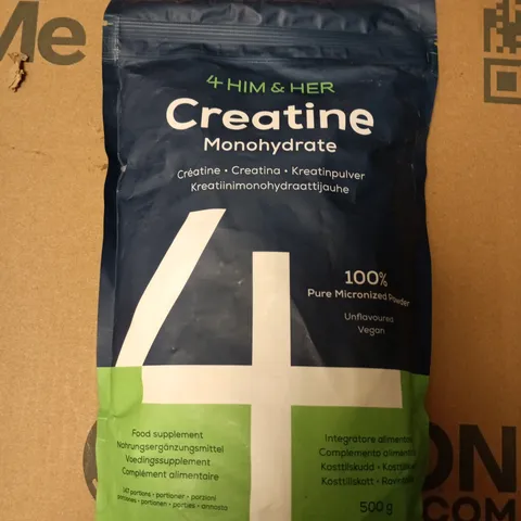 4 HIM & HER CREATINE MONOHYDRATE POWDER – 500 G