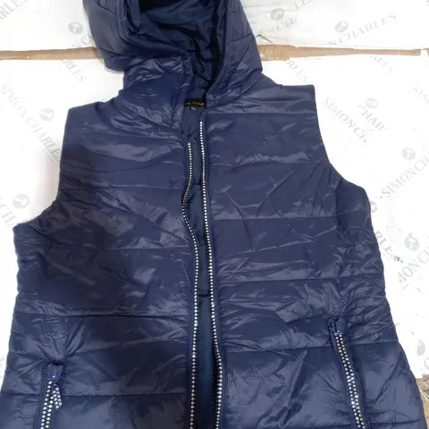 FRANK USHER PADDED GILET NAVY SIZE S 