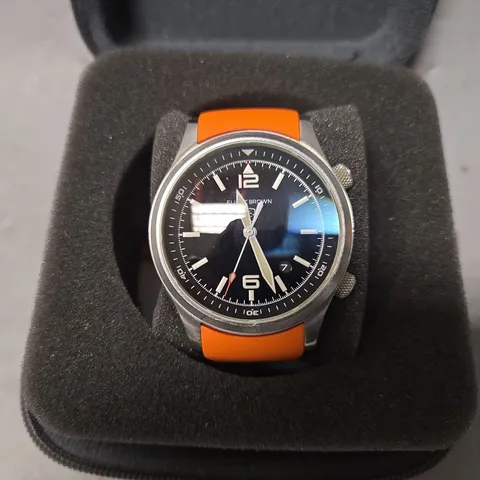 ELLIOTT BROWN ORANGE STRAP CLASSIC WATCH 