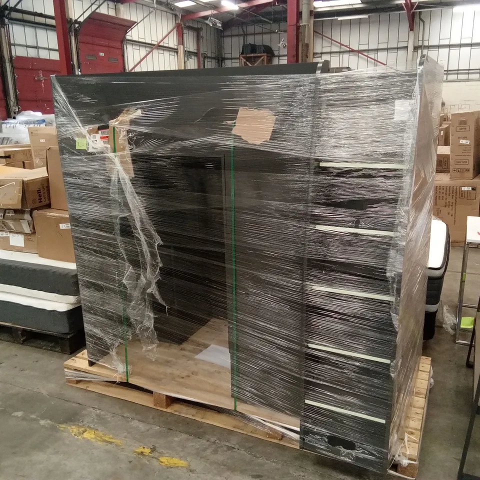 LILIANNA SINGLE 3FT HIGH SLEEPER LOFT BED WITH BUILT-IN DESK AND 4 DRAWERS - ANTHRACITE