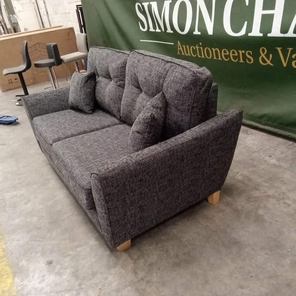HALSTOW 2 SEATER FABRIC SOFA - CHARCOAL RRP £729