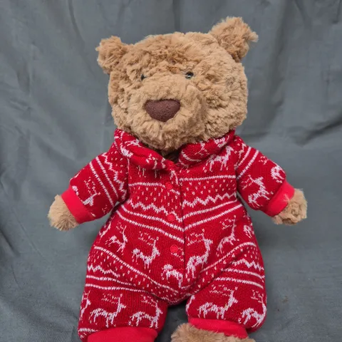 JELLYCAT BARTHOLOMEW BEAR IN WINTER PYJAMAS 