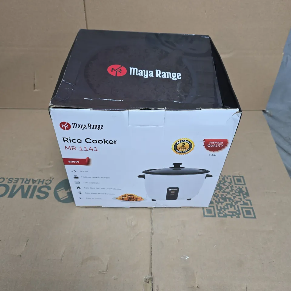 BOXED MAYA RANGE RICE COOKER MR-1141 – 1.5L, 500W