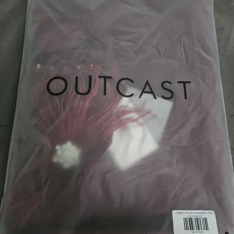 OUTCAST CLOTHING WOMEN'S BURGUNDY MIDI DRESS 