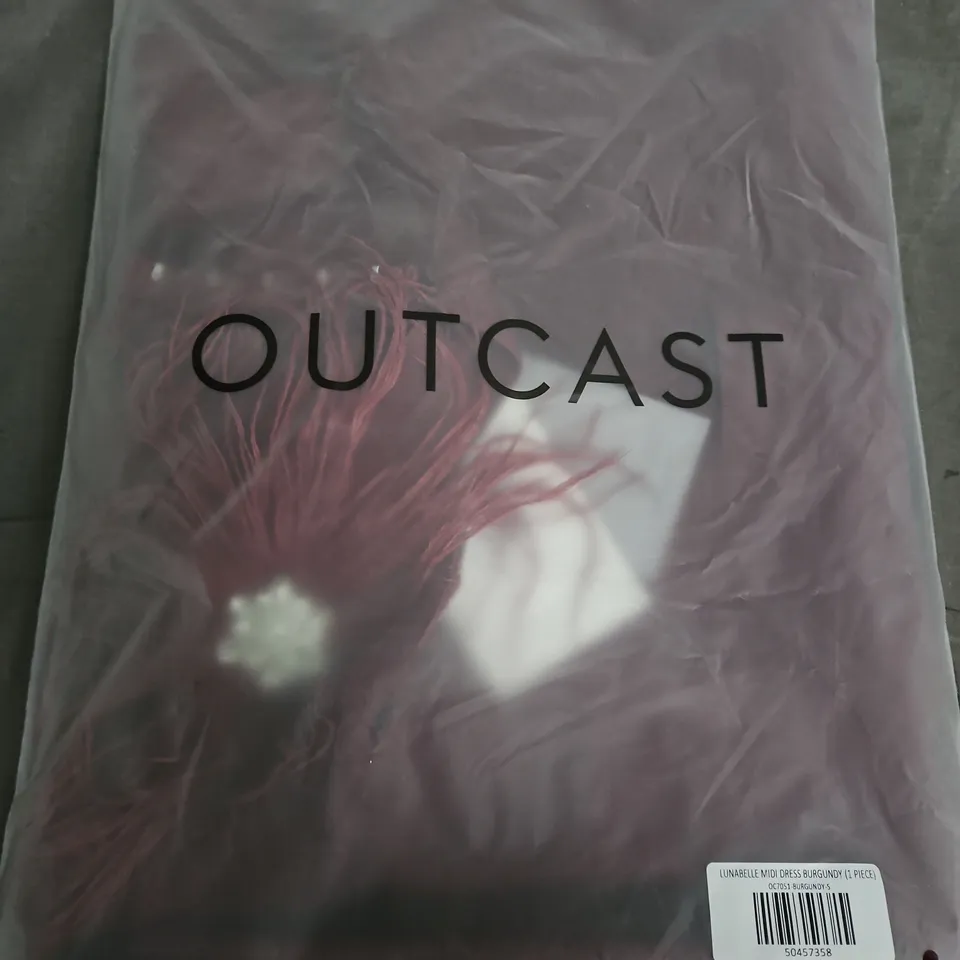 OUTCAST CLOTHING WOMEN'S BURGUNDY MIDI DRESS 