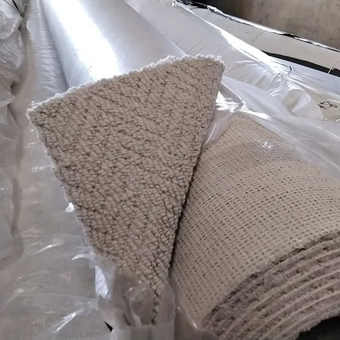 ROLL OF QUALITY NATURAL ORIGINS - HERRINGBONE ARAN CARPET // APPROX SIZE: 5 X 5.50m