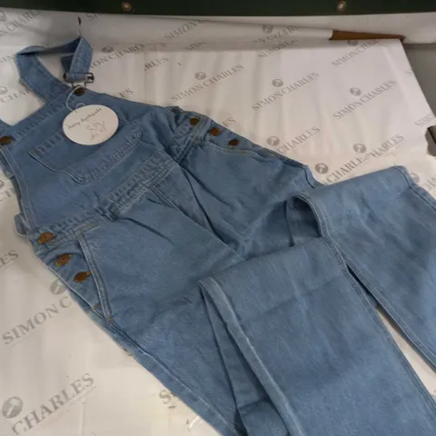 DOTTY DUNGAREES ADULT DUNGAREES IN STONEWASH BLUE - M