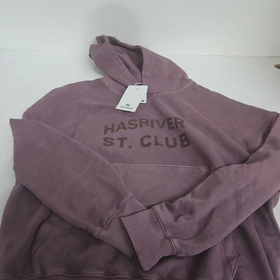 PULL&BEAR HOODIE – MAUVE/PURPLE, UK L