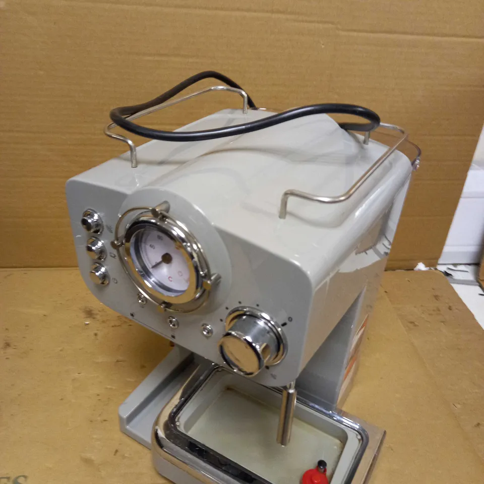 SWAN RETRO PUMP ESPRESSO COFFEE MACHINE - GREY