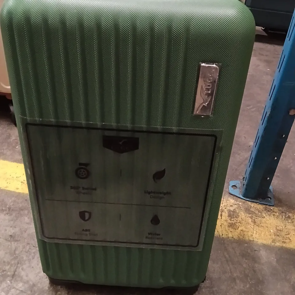 UNBOXED KEPLIN LUGG 45X25X20CM SMALL SIZE TRAVEL SUITCASE WITH WHEELS GREEN COLOUR 