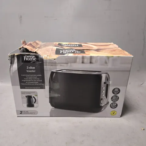 BOXED 2 SLICE TOASTER IN BLACK