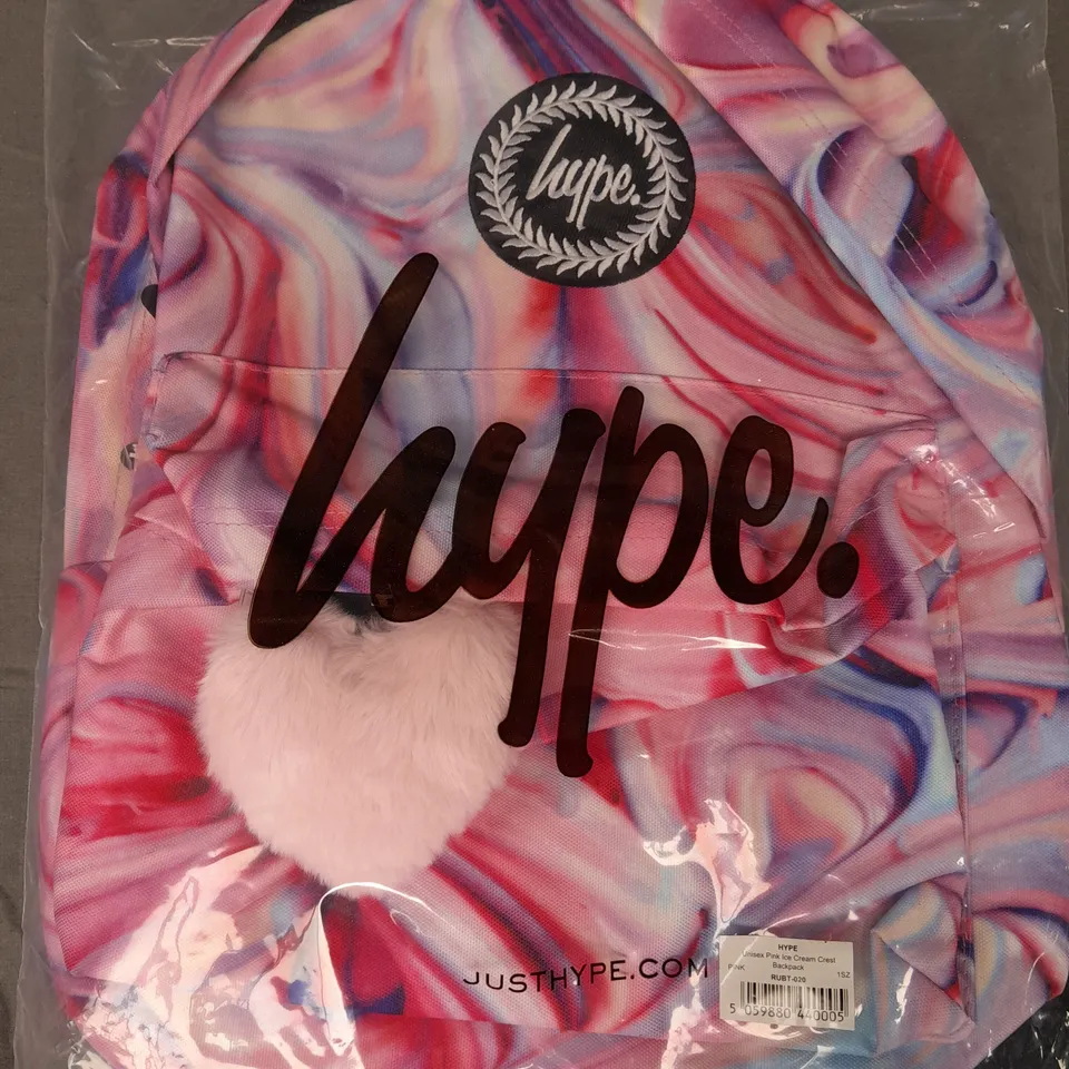 HYPE UNISEX PINK ICE CREAM CREST BACKPACK