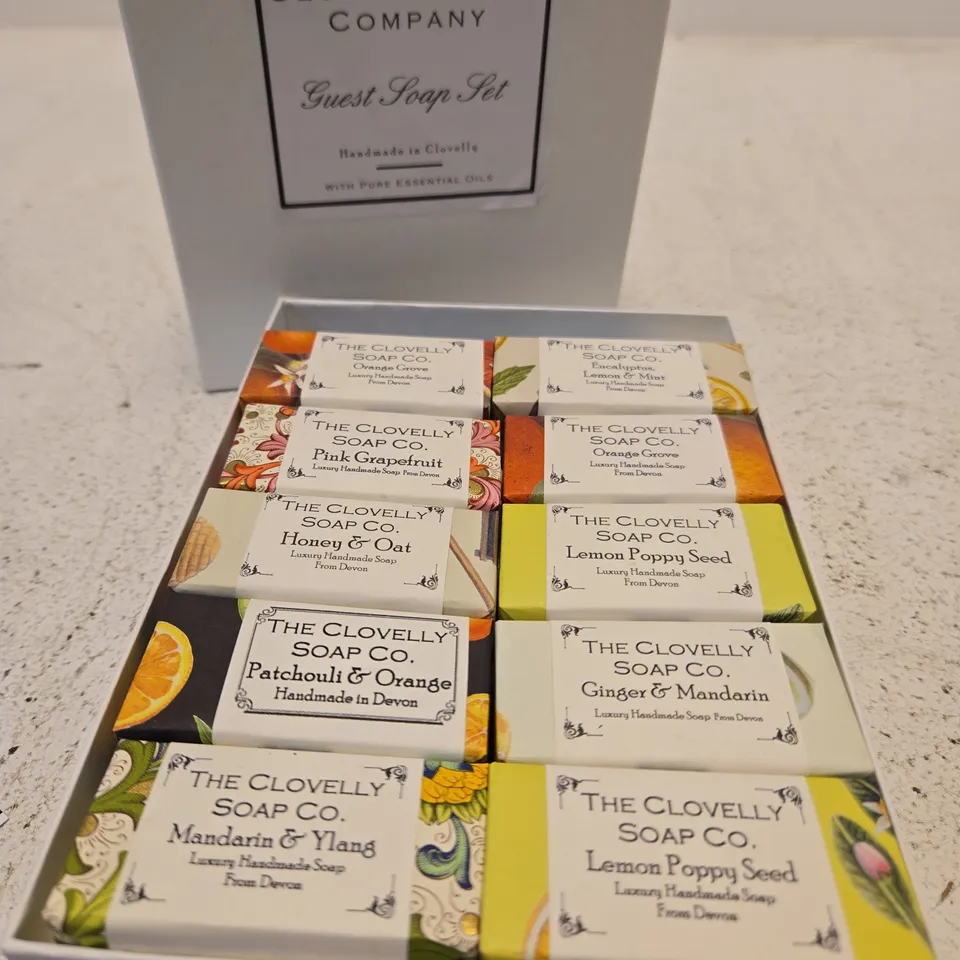 BOXED THE CLOVELLY SOAP COMPANY GUEST SOAP SET