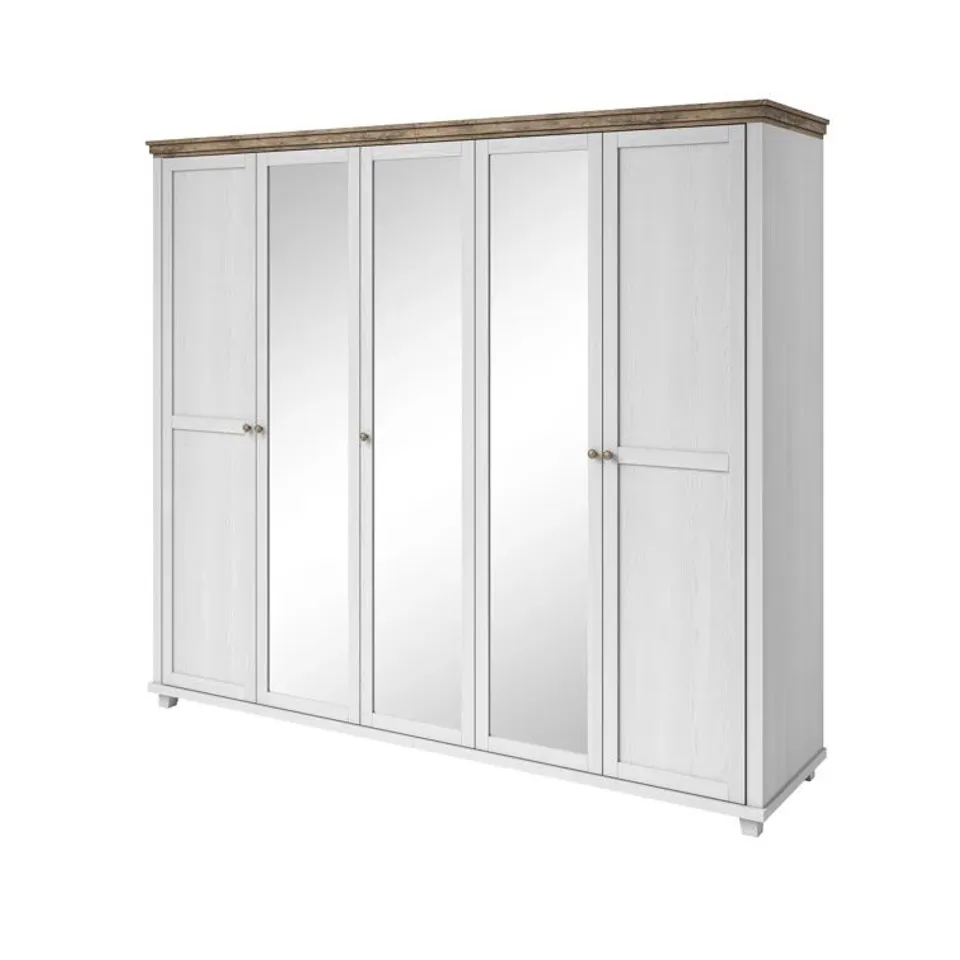 BOXED WICKMAN 5 DOOR WARDROBE (5 BOXES)