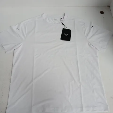ARNE EVERYDAY TECHNICAL T-SHIRT IN WHITE - LARGE