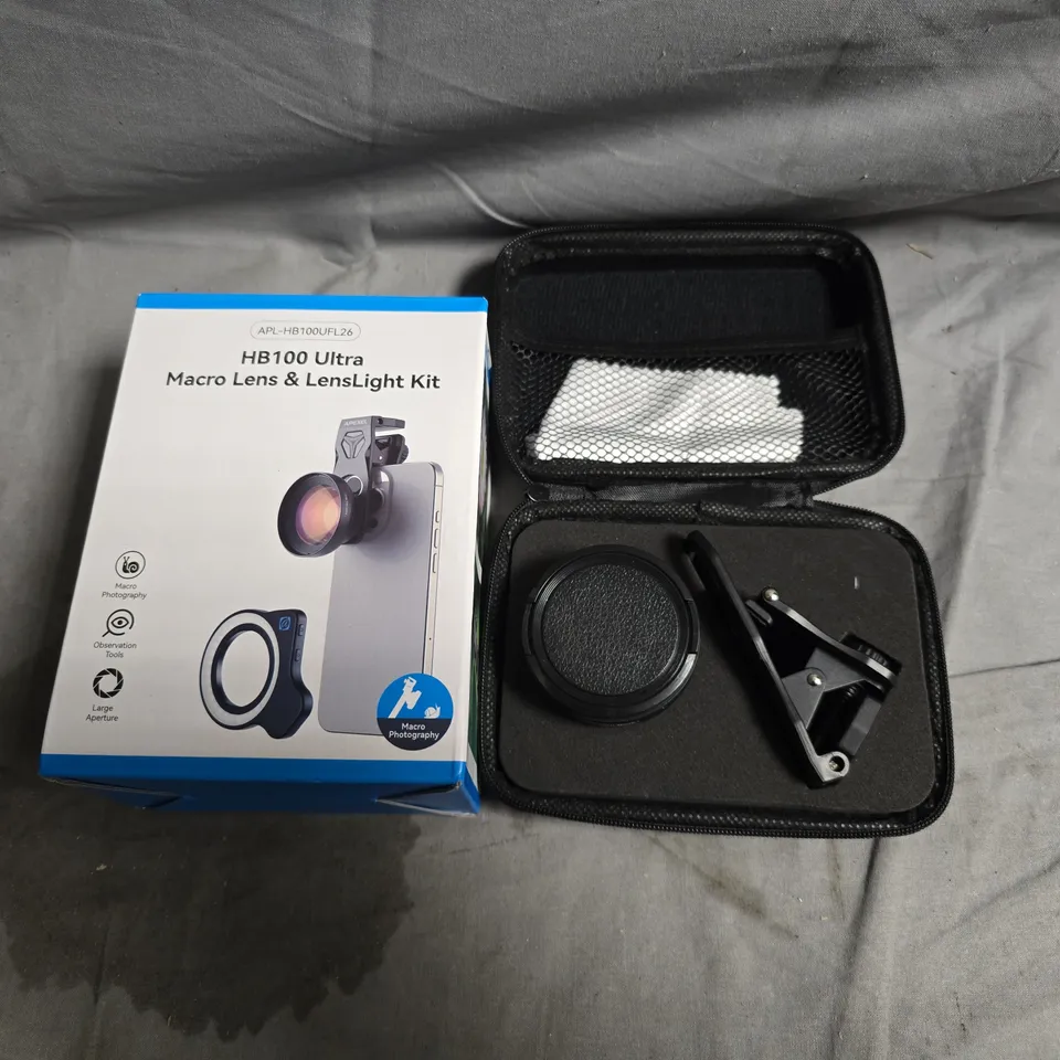 HB100 ULTRA MACRO LENS & LENSLIGHT KIT – SMARTPHONE CAMERA ACCESSORY