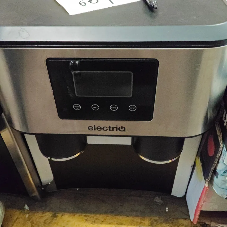 ELECTRIQ COUNTERTOP ICE MAKER WITH ICE CRUSHER AND WATER DISPENSER IN STAINLESS STEEL/BLACK