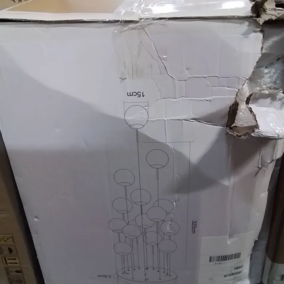 BOXED AMICE 15 LIGHT SILVER CLUSTER PENDANT